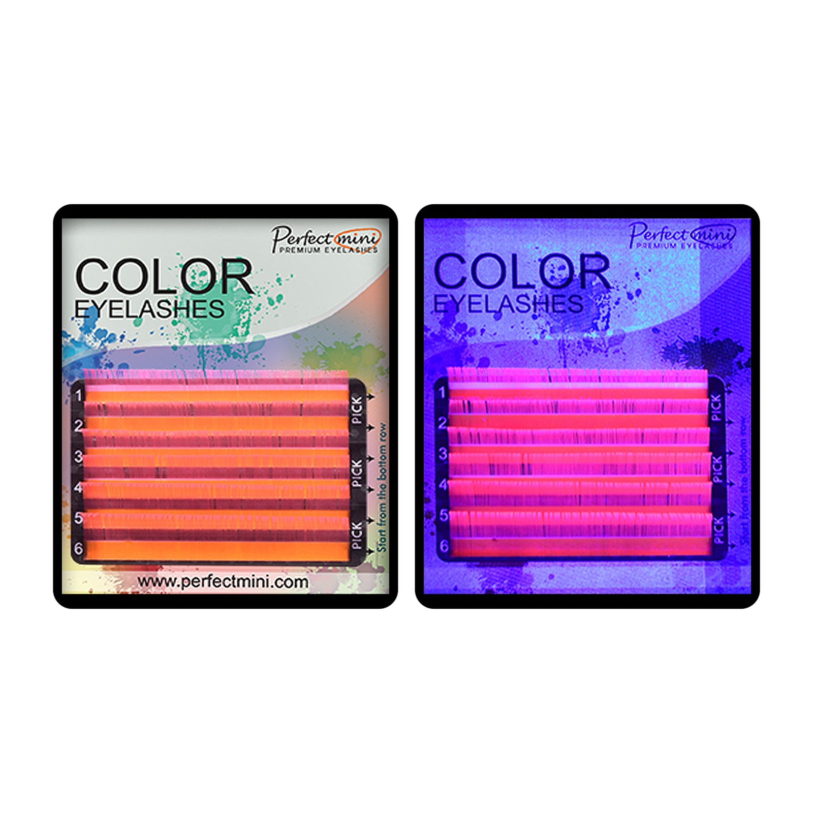 Popolna mini fluorescentna -  Roz -  Mešanica 8-13, C, 0,10 mm