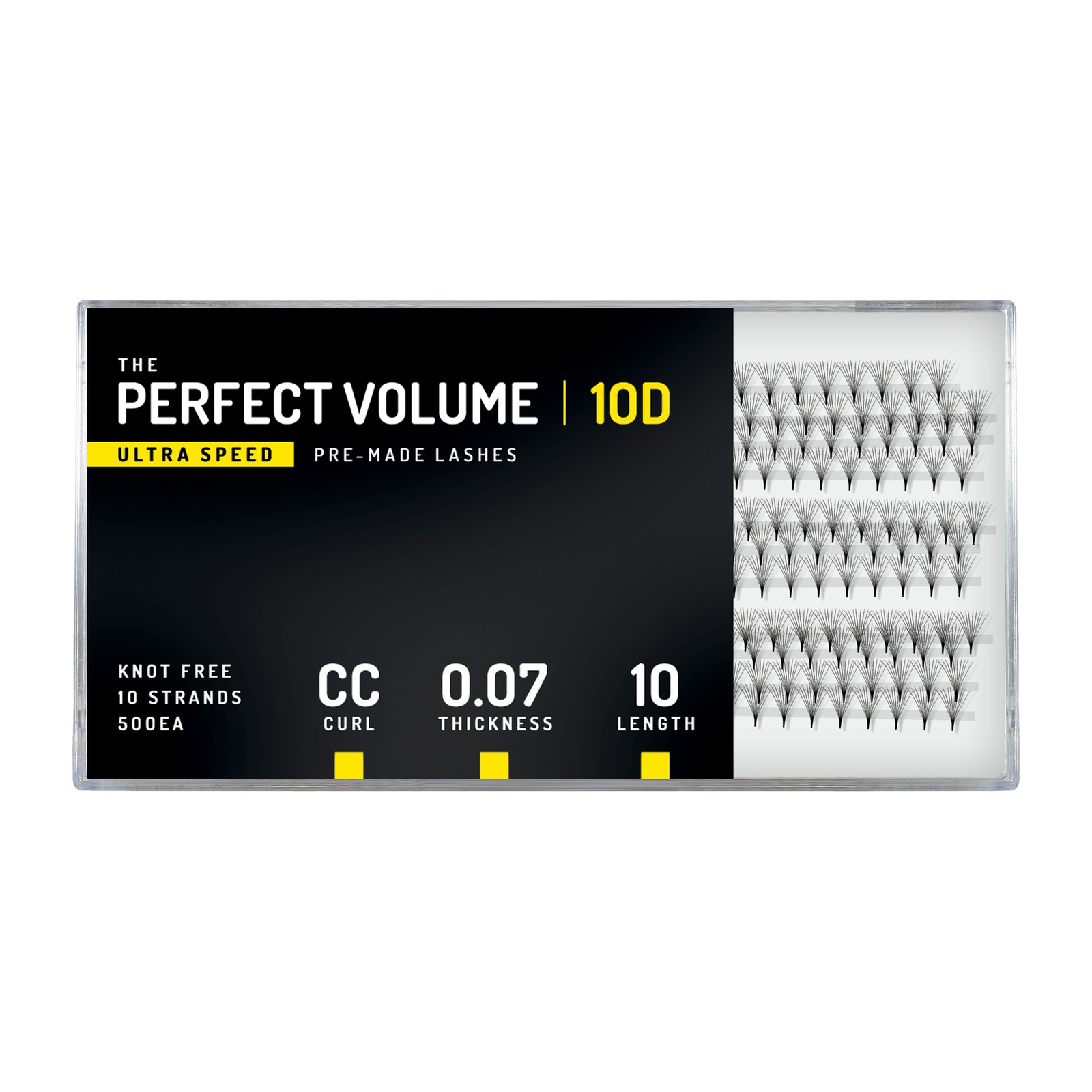 Perfect Volume Ultra Speed -  500 kosov pripravljenih 10D -  10 mm, CC, 0,07 mm