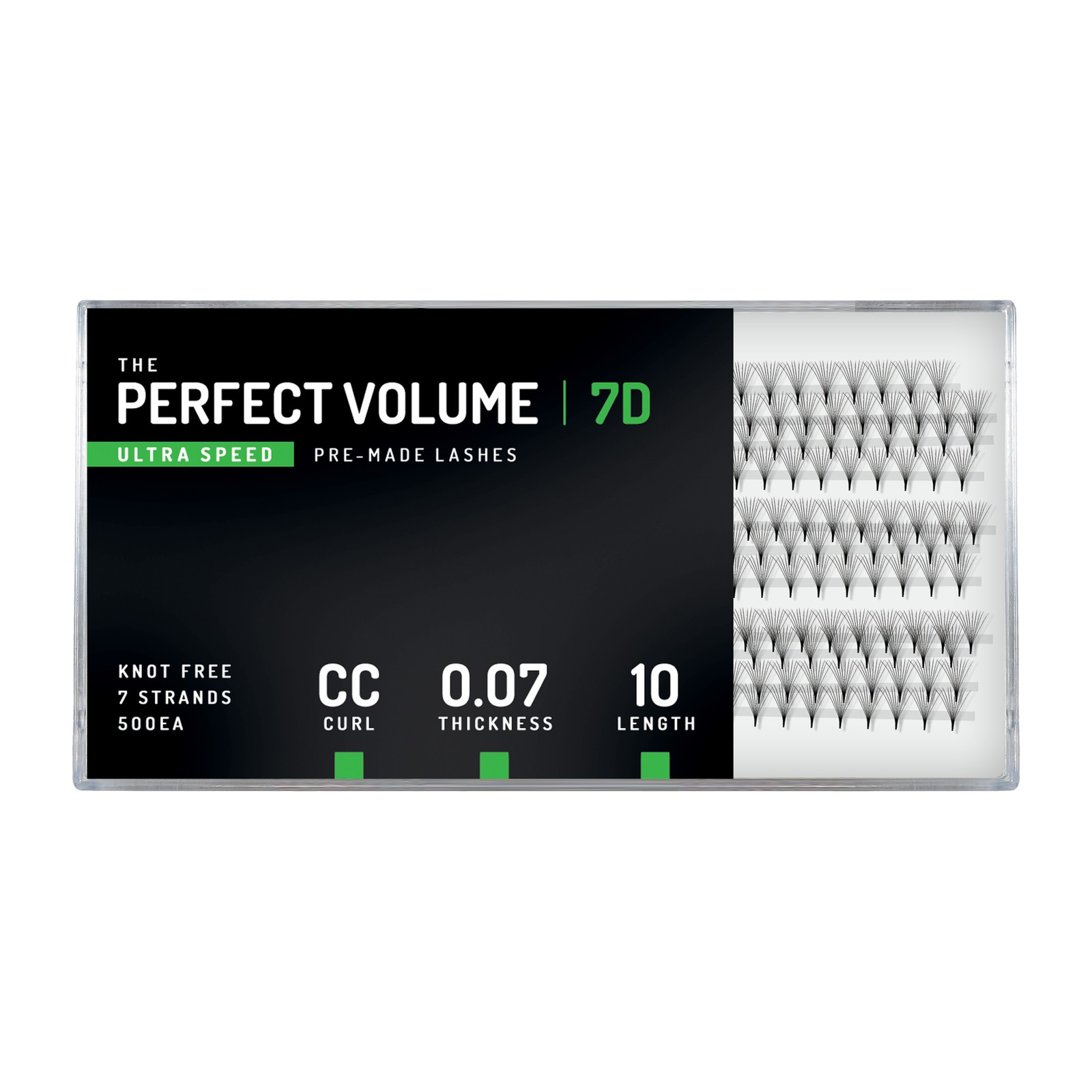 Perfect Volume Ultra Speed -  500 kosov predhodno izdelanih 7D -  10 mm, CC, 0,07 mm